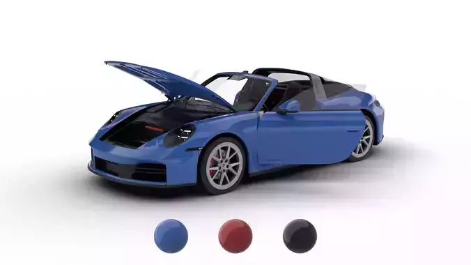 Porsche 911 Carrera Targa 4S 2025 HQ 3d model