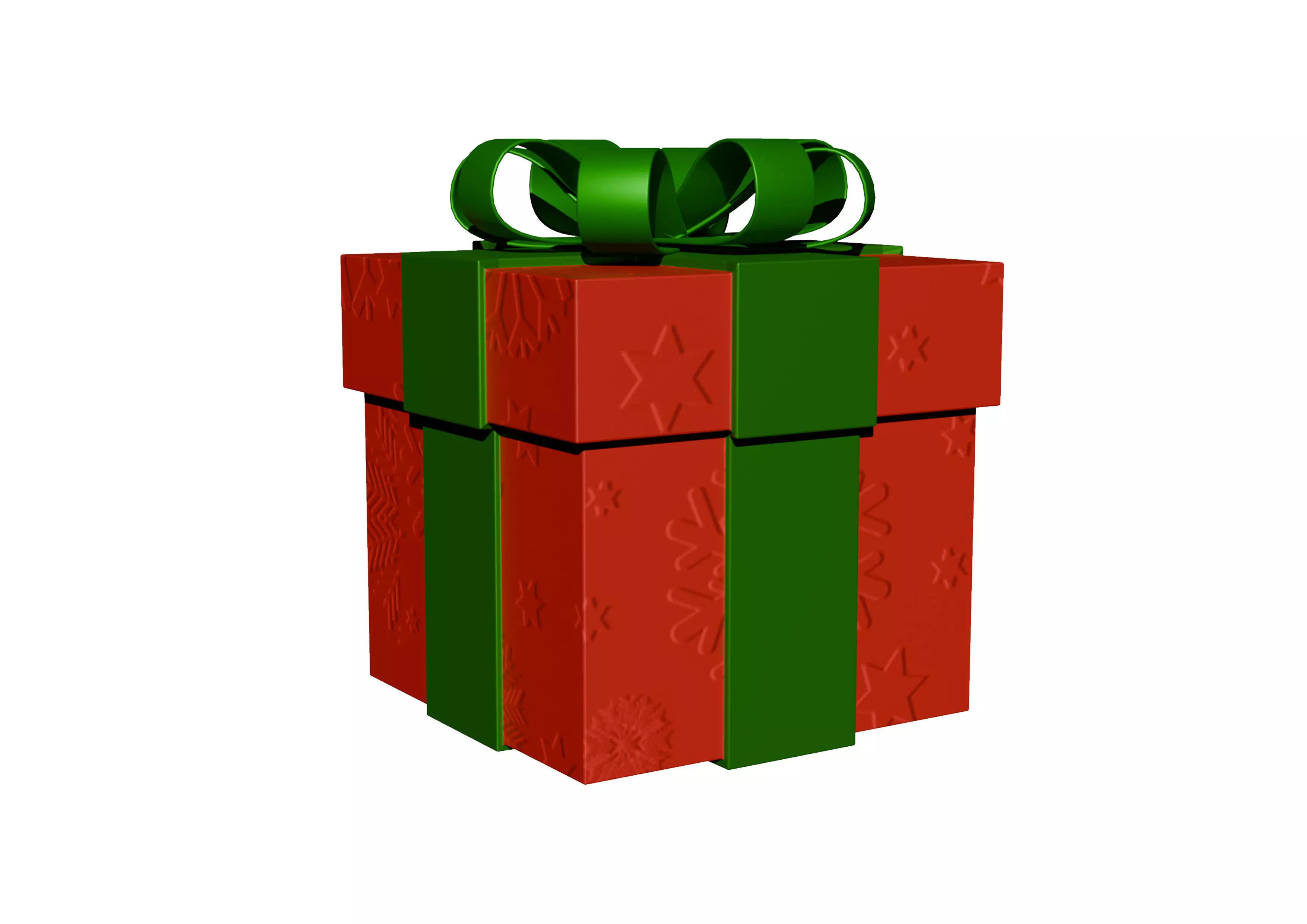 Gift Box Low-poly 3D model_1