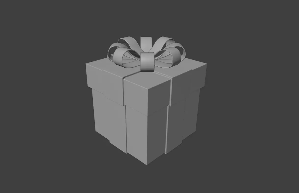 Gift Box Low-poly 3D model_2