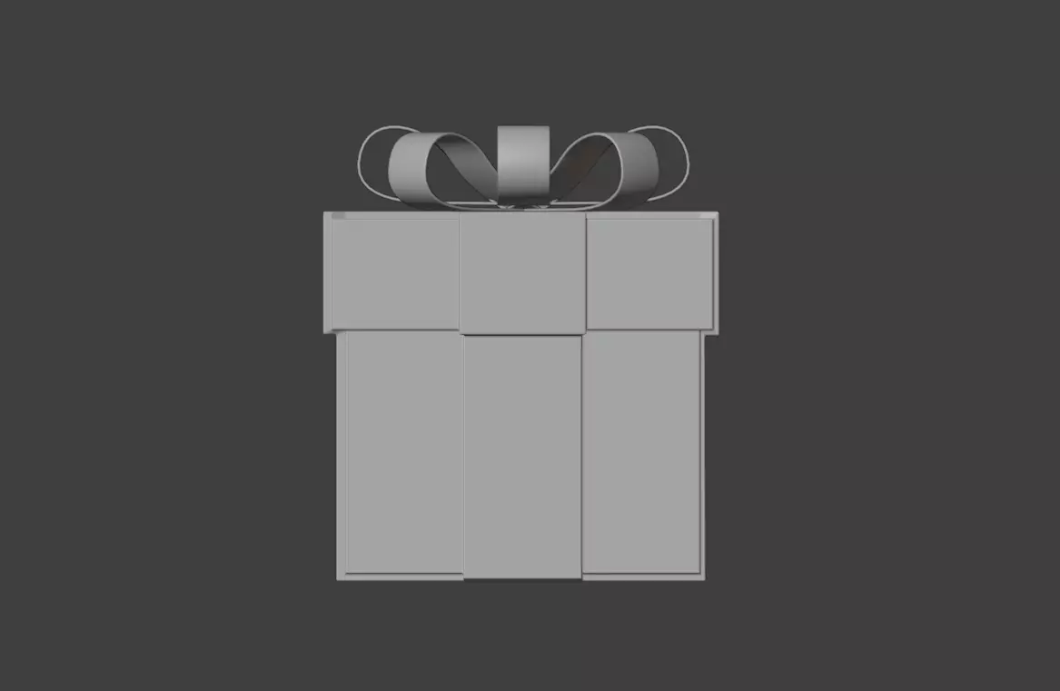 Gift Box Low-poly 3D model_3