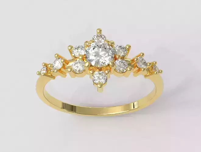 Gemstone Diamond Ring