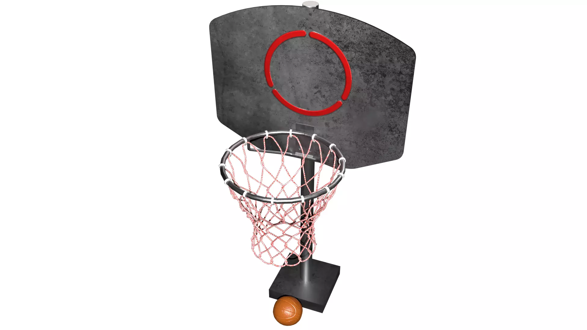Basketball Hoop Low-poly 3D model_0