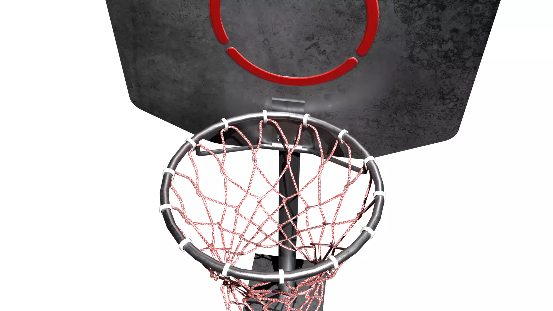 Basketball Hoop Low-poly 3D model_1