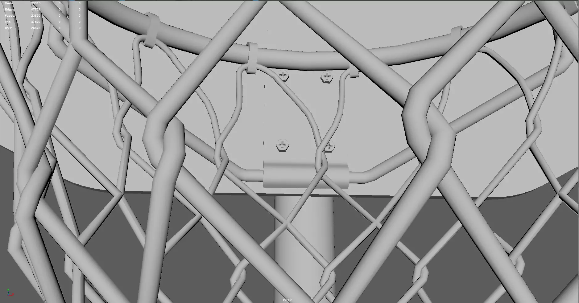 Basketball Hoop Low-poly 3D model_10