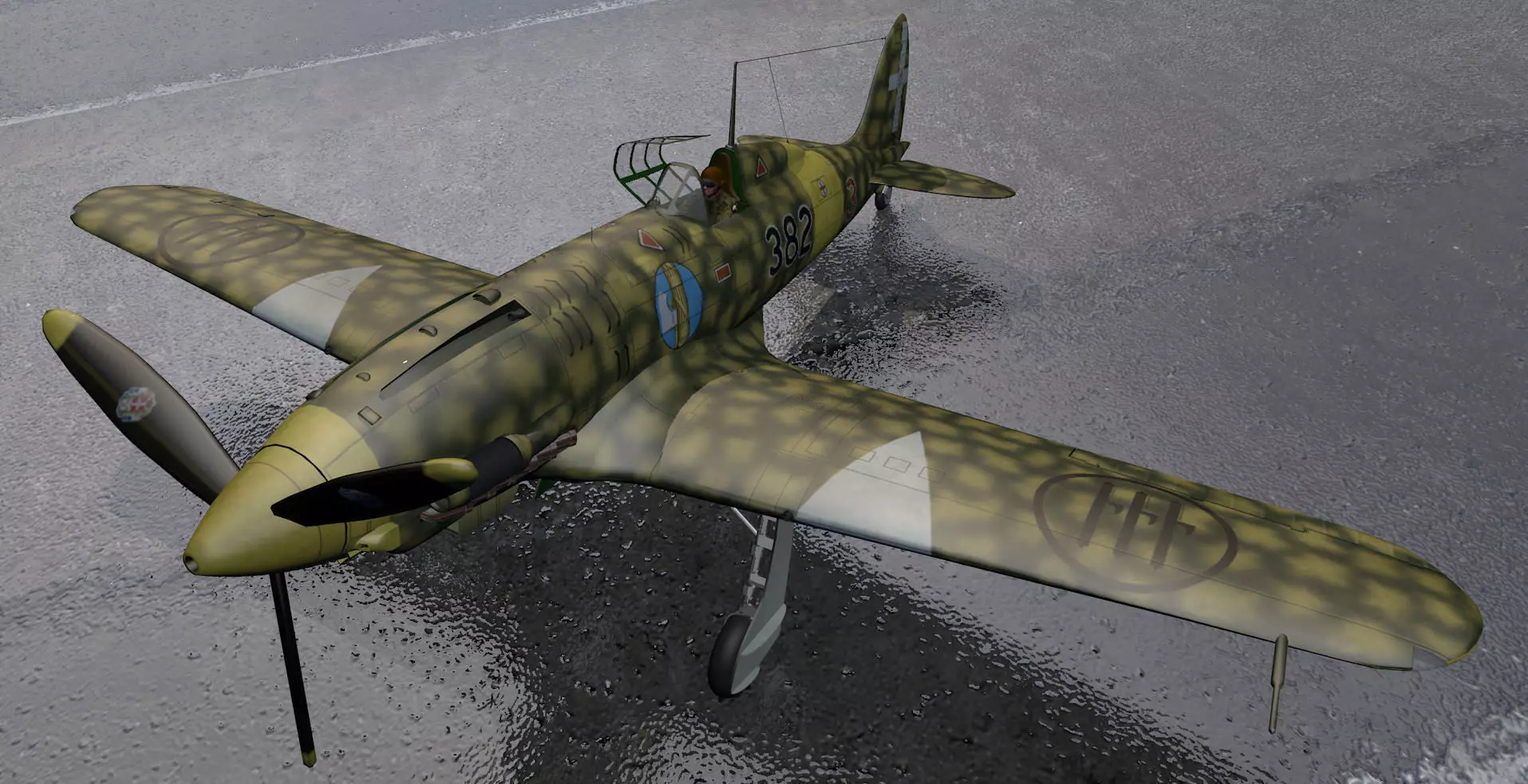 Macchi Mc-202 Folgore 3D model_0