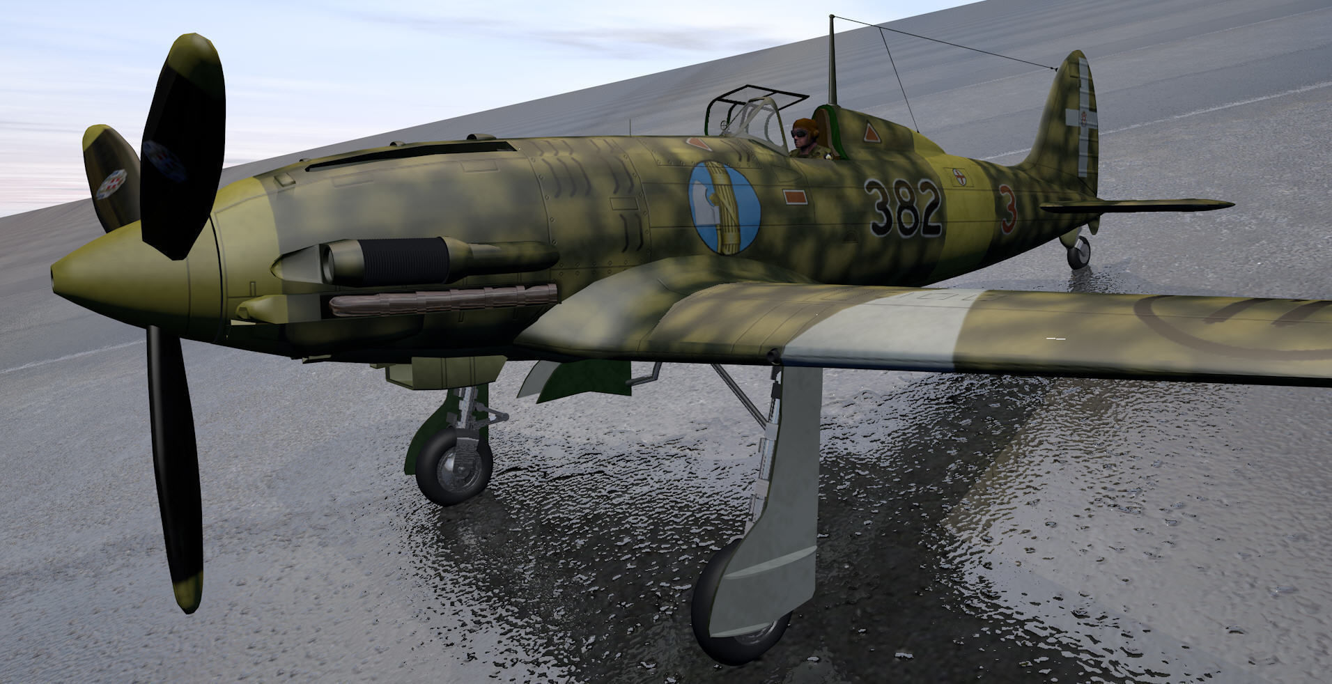 Macchi Mc-202 Folgore 3D model_2