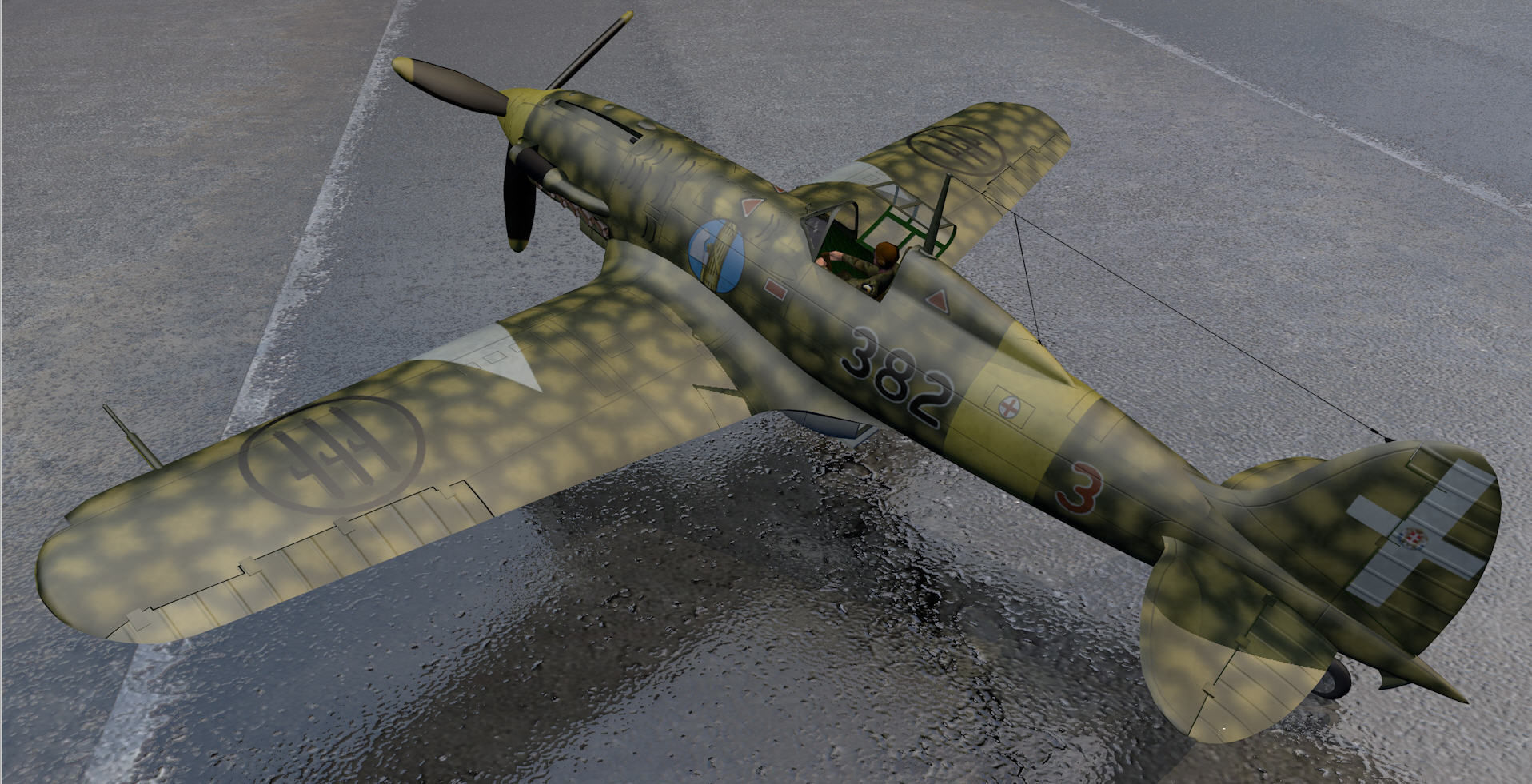 Macchi Mc-202 Folgore 3D model_7