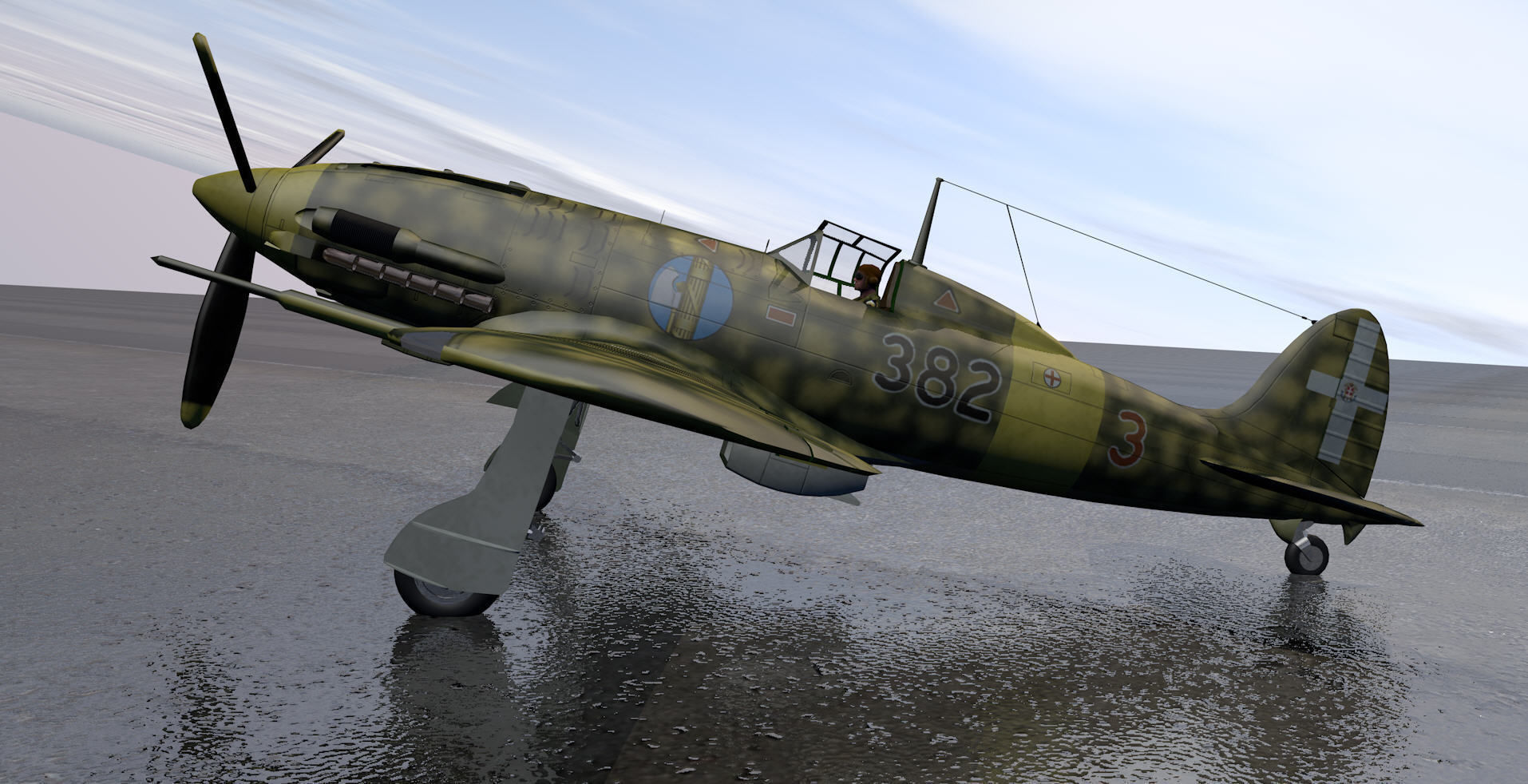 Macchi Mc-202 Folgore 3D model_5
