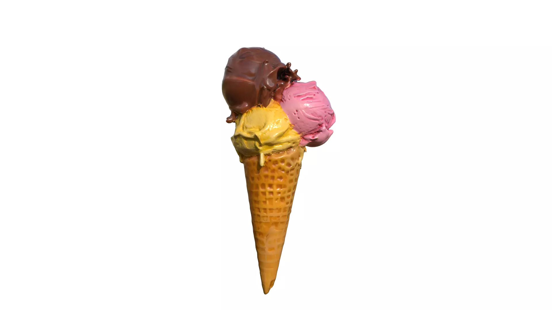 Ice Cream Low-poly 3D model