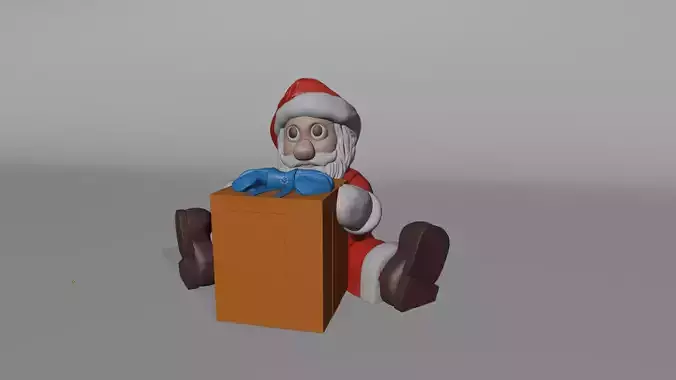 Santa Claus with gift