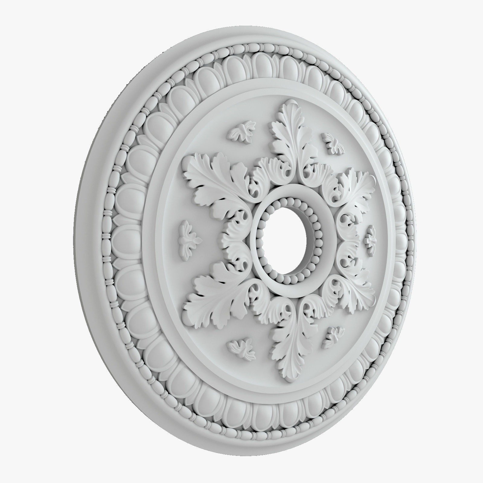 Rosette 2 ceiling medallion 3D model_1