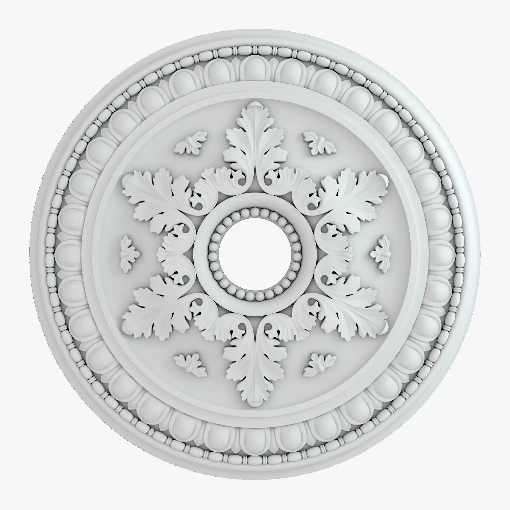 Rosette 2 ceiling medallion 3D model_0