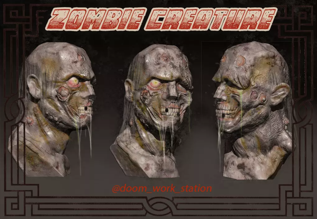 MONSTER ZOMBIE Free 3D print model