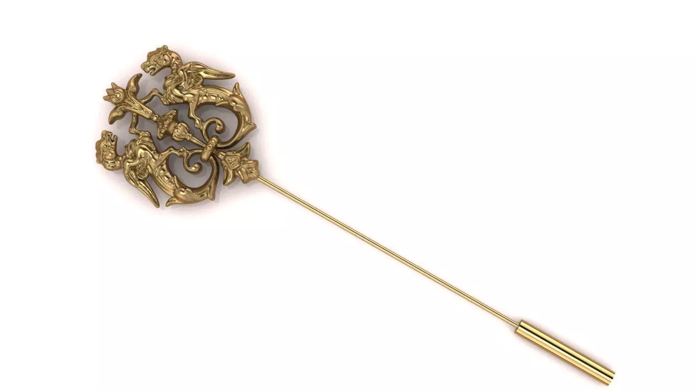 Leopard Griffin Brooch 3D model - for Him 3D print model_0