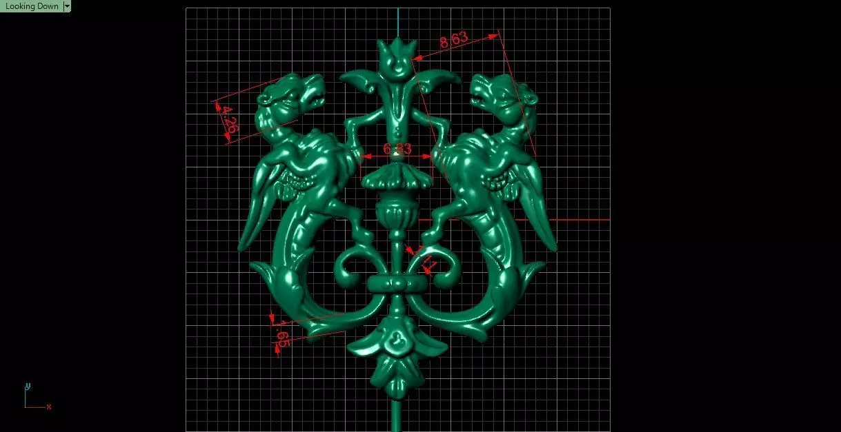 Leopard Griffin Brooch 3D model - for Him 3D print model_9