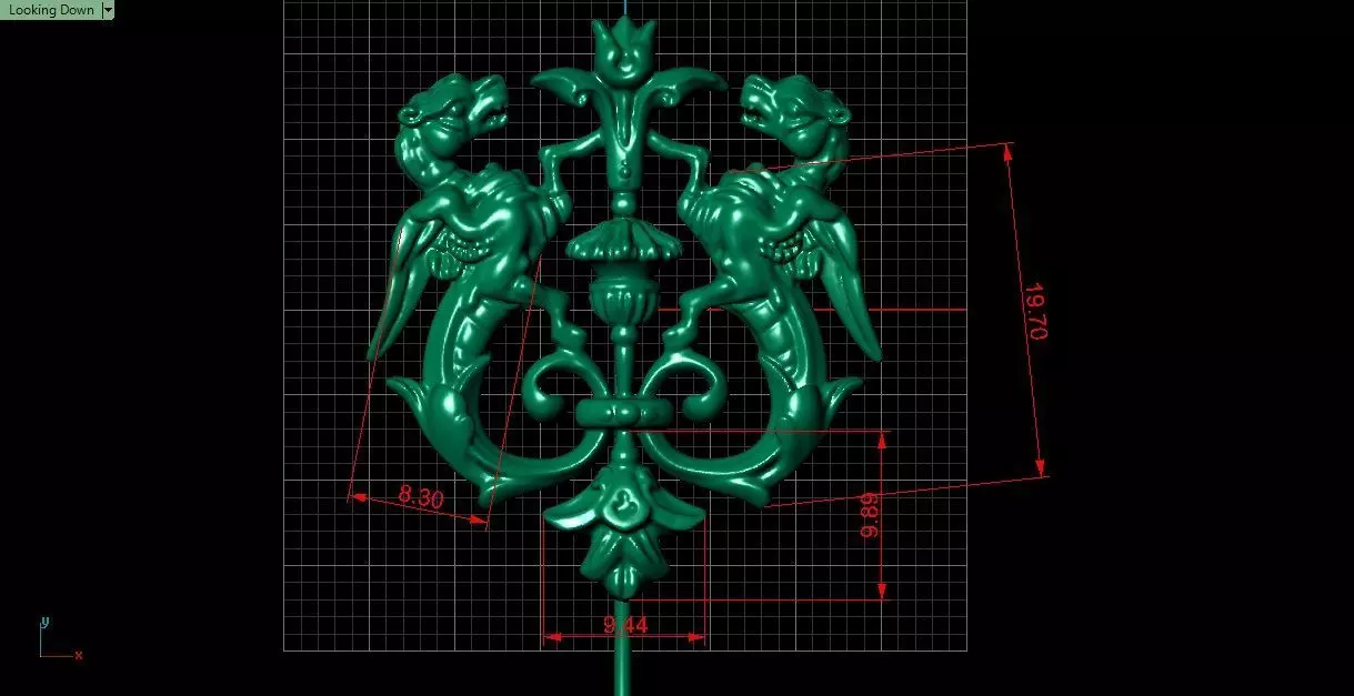 Leopard Griffin Brooch 3D model - for Him 3D print model_11