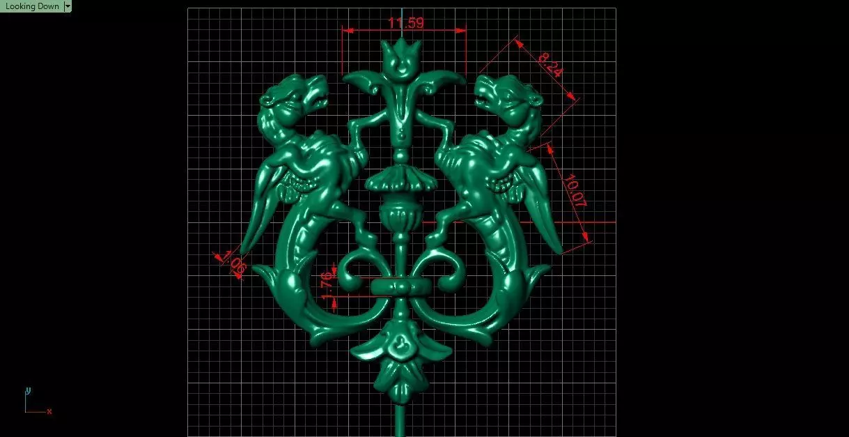 Leopard Griffin Brooch 3D model - for Him 3D print model_10