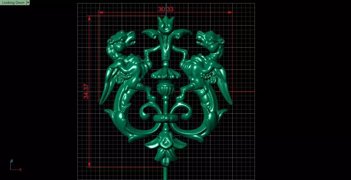 Leopard Griffin Brooch 3D model - for Him 3D print model_8