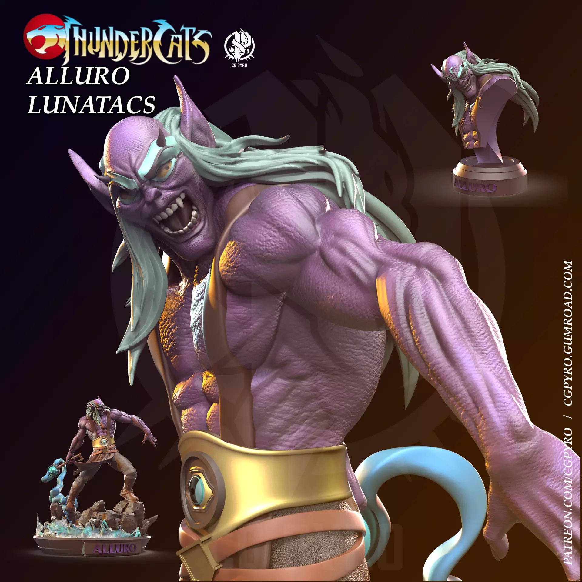 Alluro Lunatacs Thundercats STL files 3D printing 3D print model_0