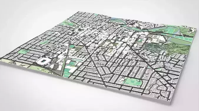 Cityscape Ann Arbor  Washtenaw County Michigan United States 3D model 5