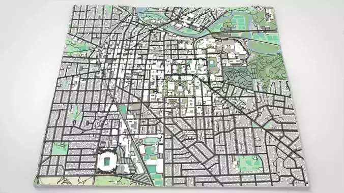 Cityscape Ann Arbor  Washtenaw County Michigan United States