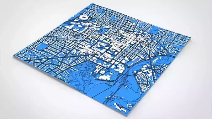 Cityscape Ann Arbor  Washtenaw County Michigan United States 3D model 6