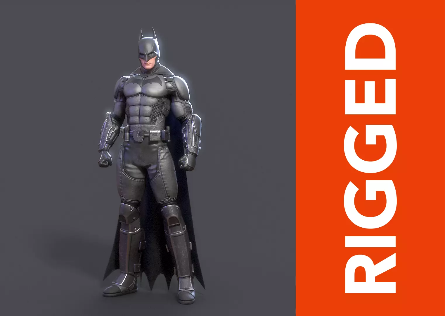 Batman Rig Low-poly 3D model