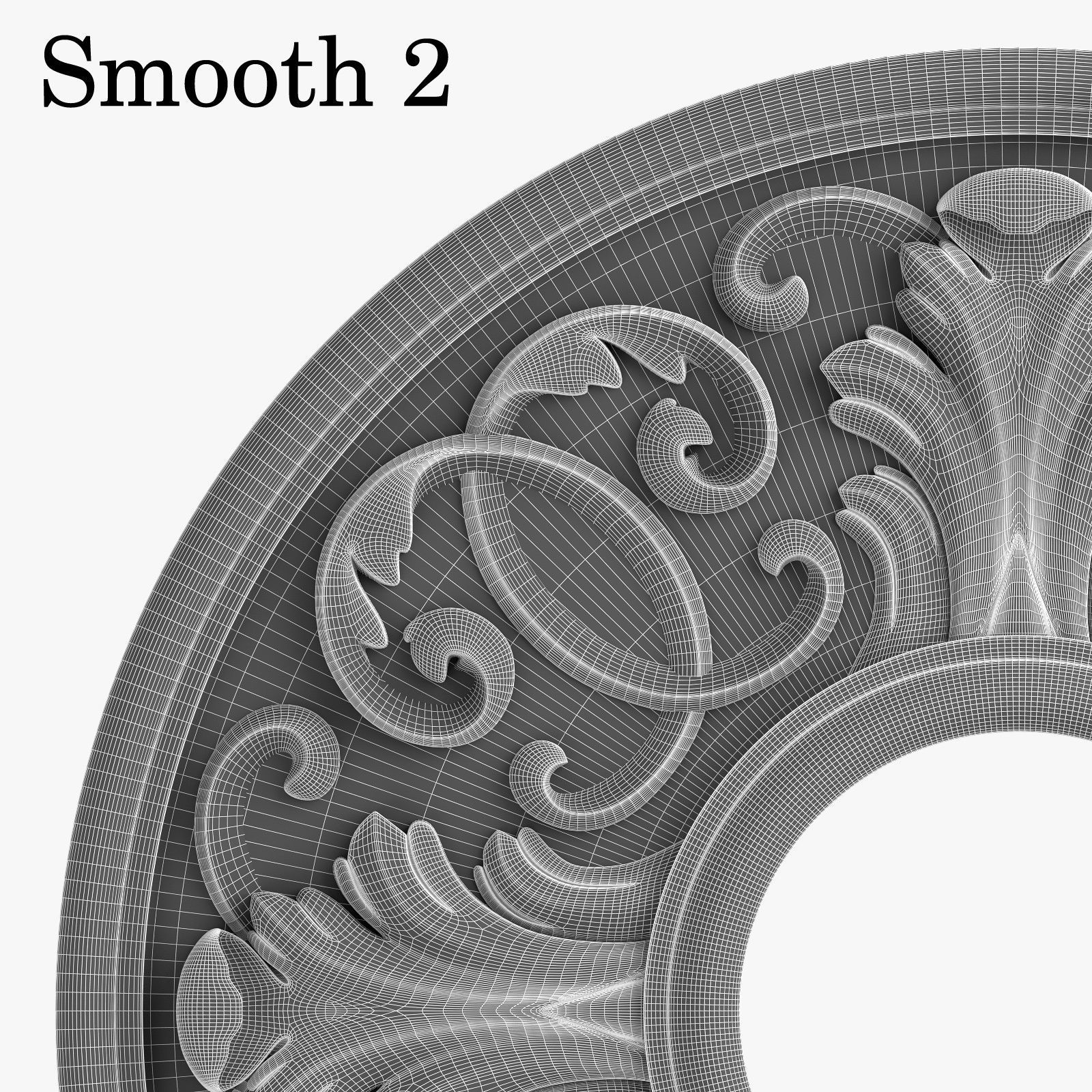 Rosette 5 ceiling medallion 3D model_7