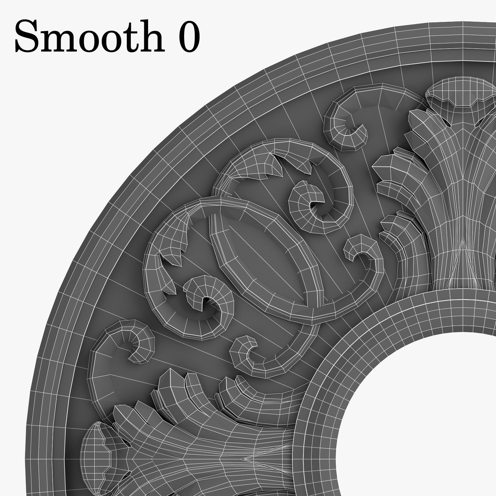 Rosette 5 ceiling medallion 3D model_5