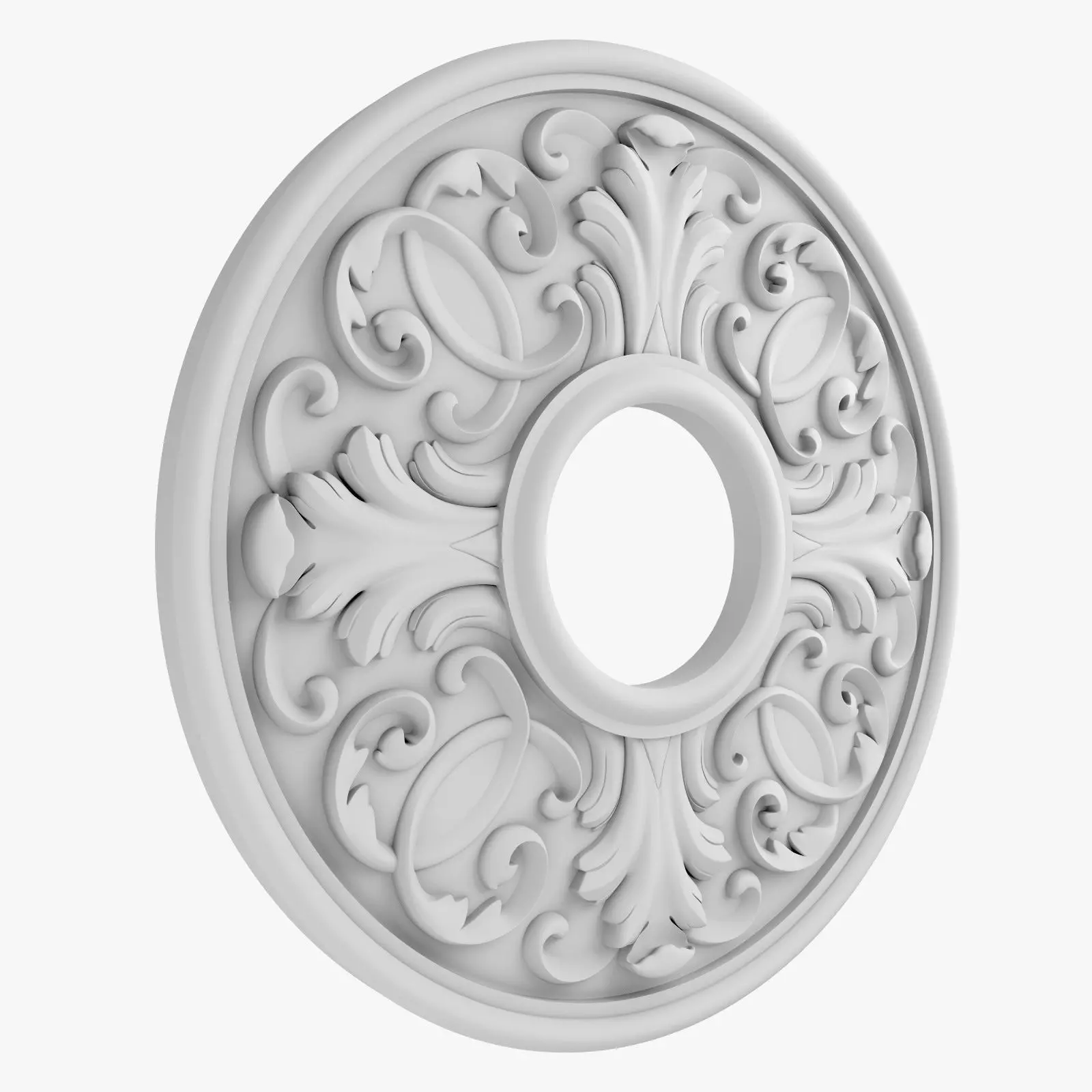 Rosette 5 ceiling medallion 3D model_0