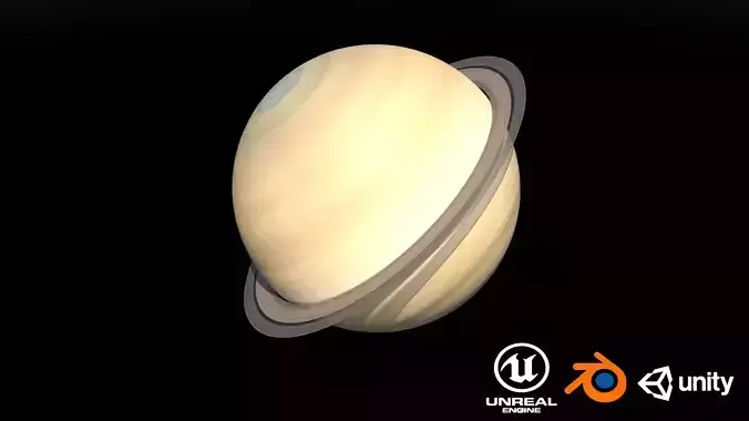 Photorealistic Saturn 3D Model