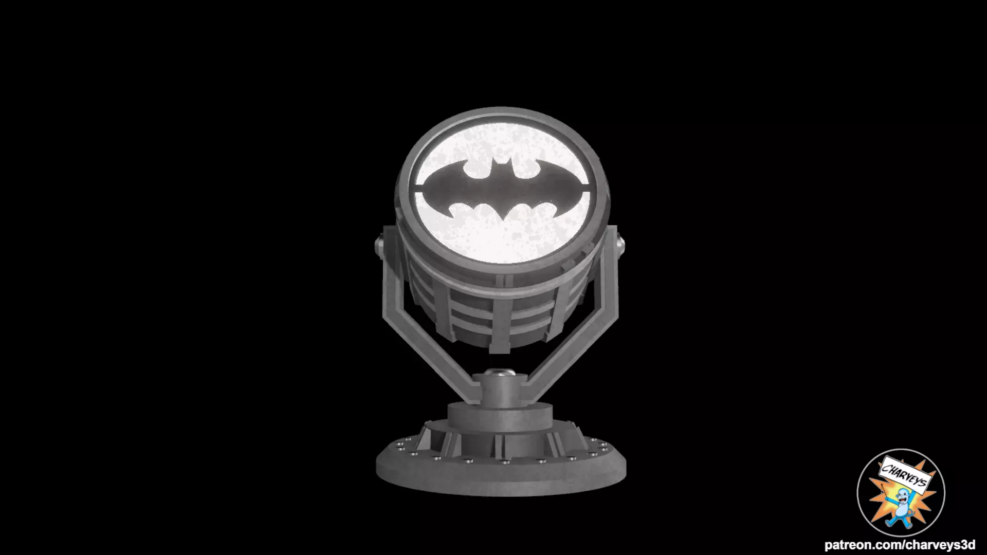 Batman Bat Signal action figures 3D print model_5