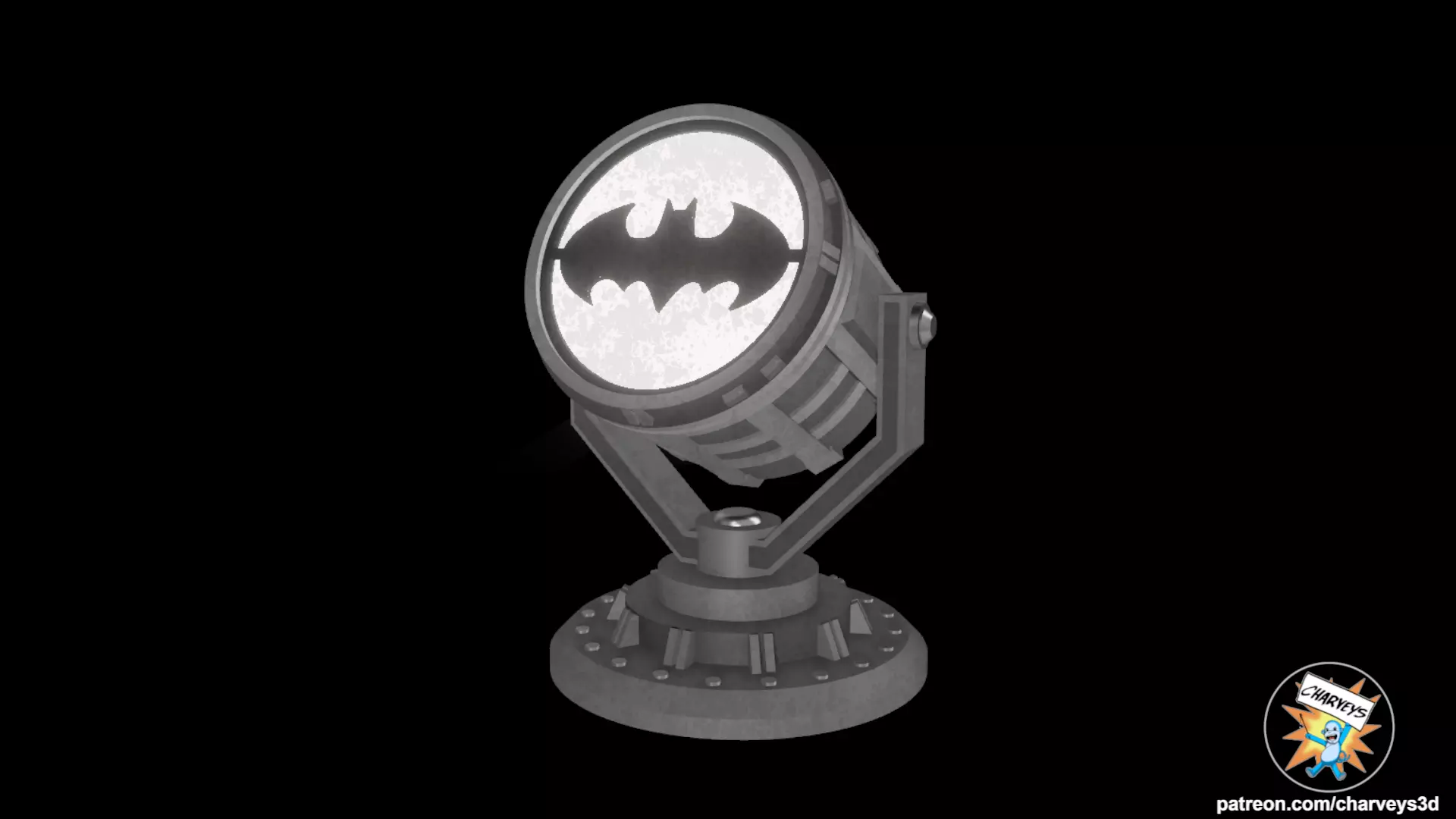 Batman Bat Signal action figures 3D print model_1