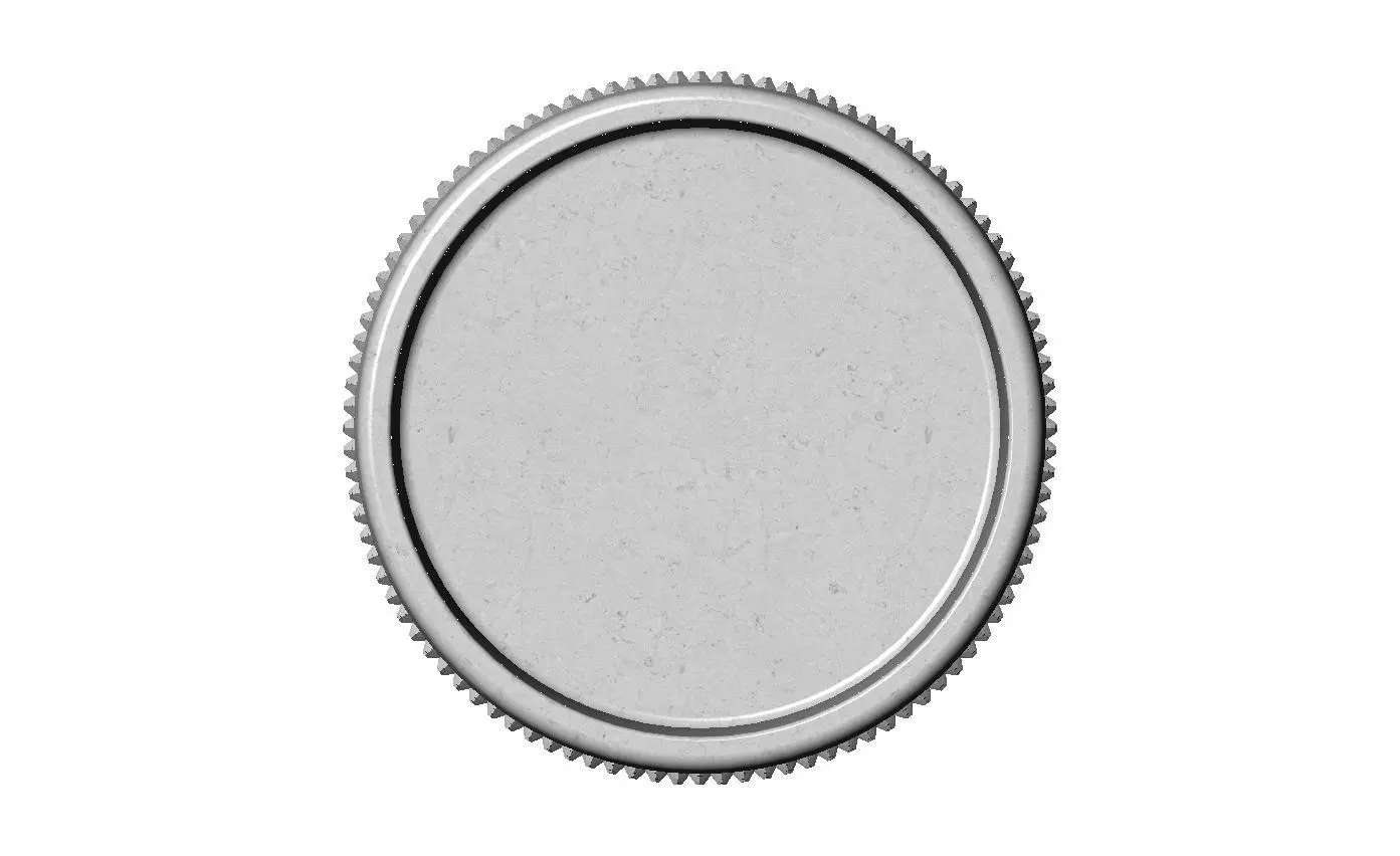 Knurled texture round ashtray bowl 3D print model_3