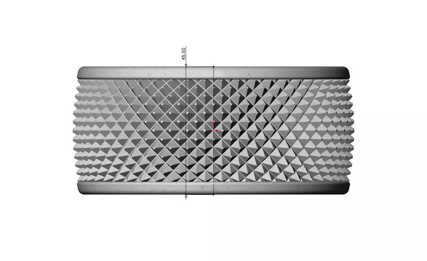 Knurled texture round ashtray bowl 3D print model_6