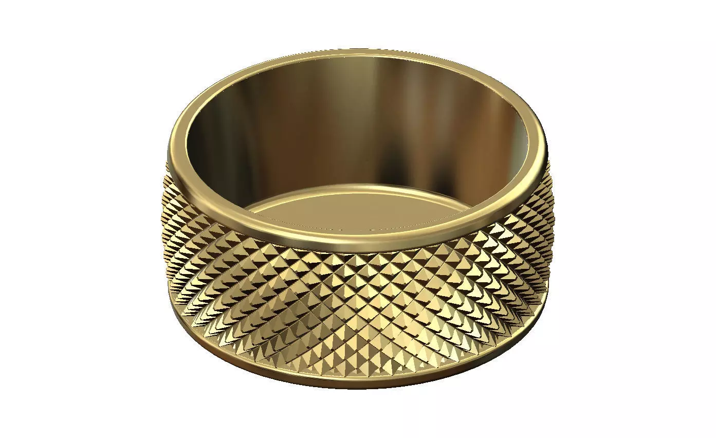 Knurled texture round ashtray bowl 3D print model_11