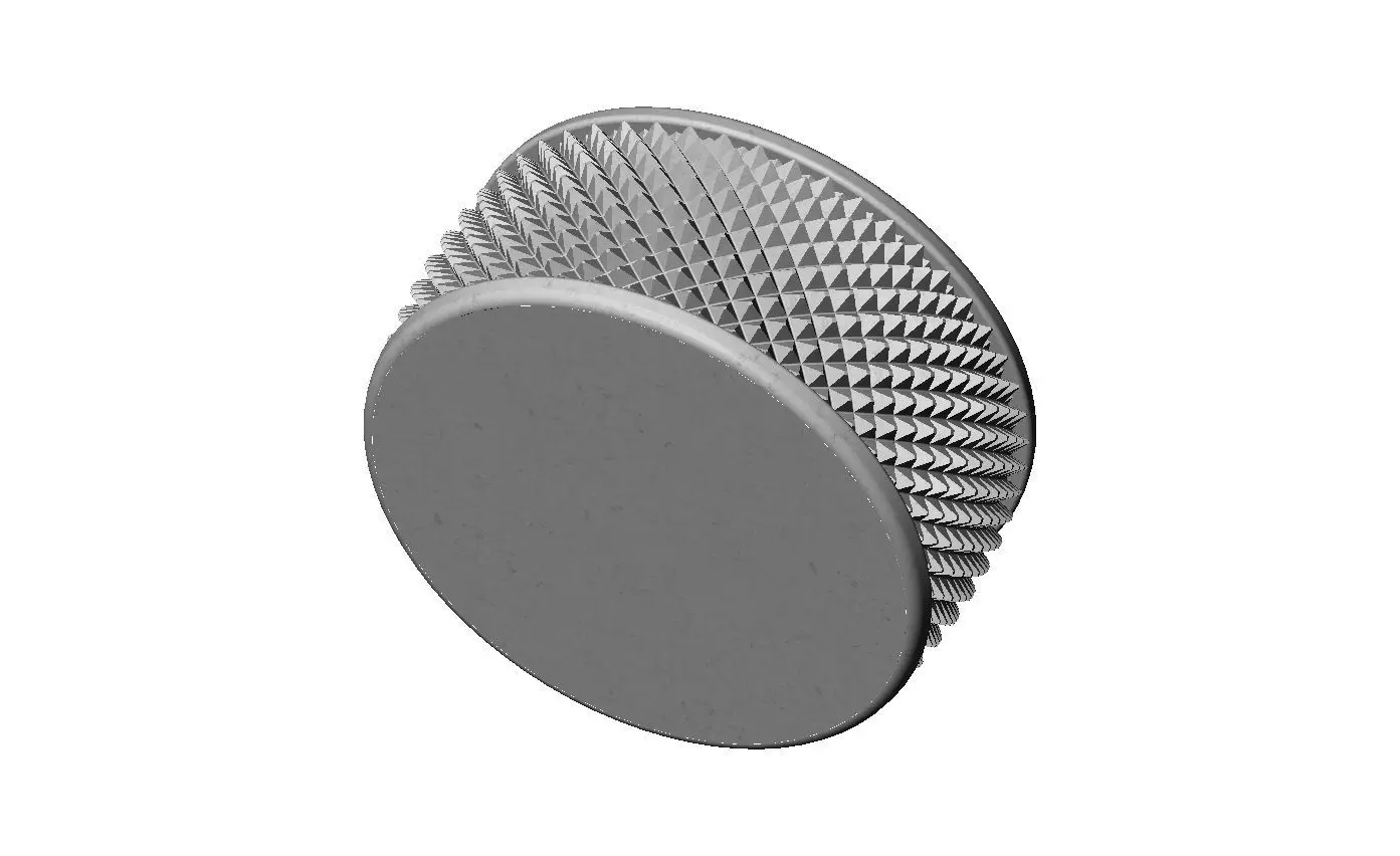 Knurled texture round ashtray bowl 3D print model_7