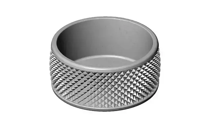 Knurled texture round ashtray bowl