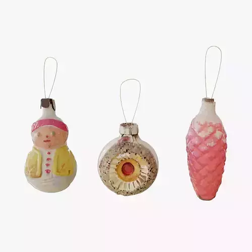 Soviet vintage Christmas tree toys