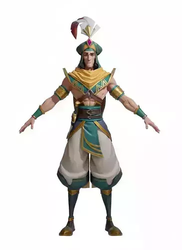 Stylized Arabian Warrior Character