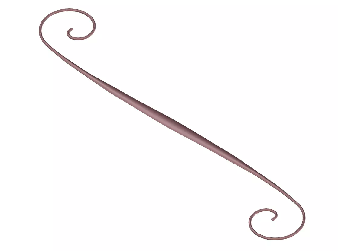 Bookmark Double Spiral 3D print model