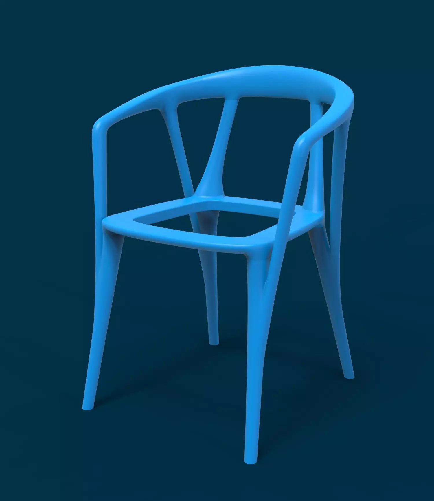 Chair Modern Low-poly 3D model_6