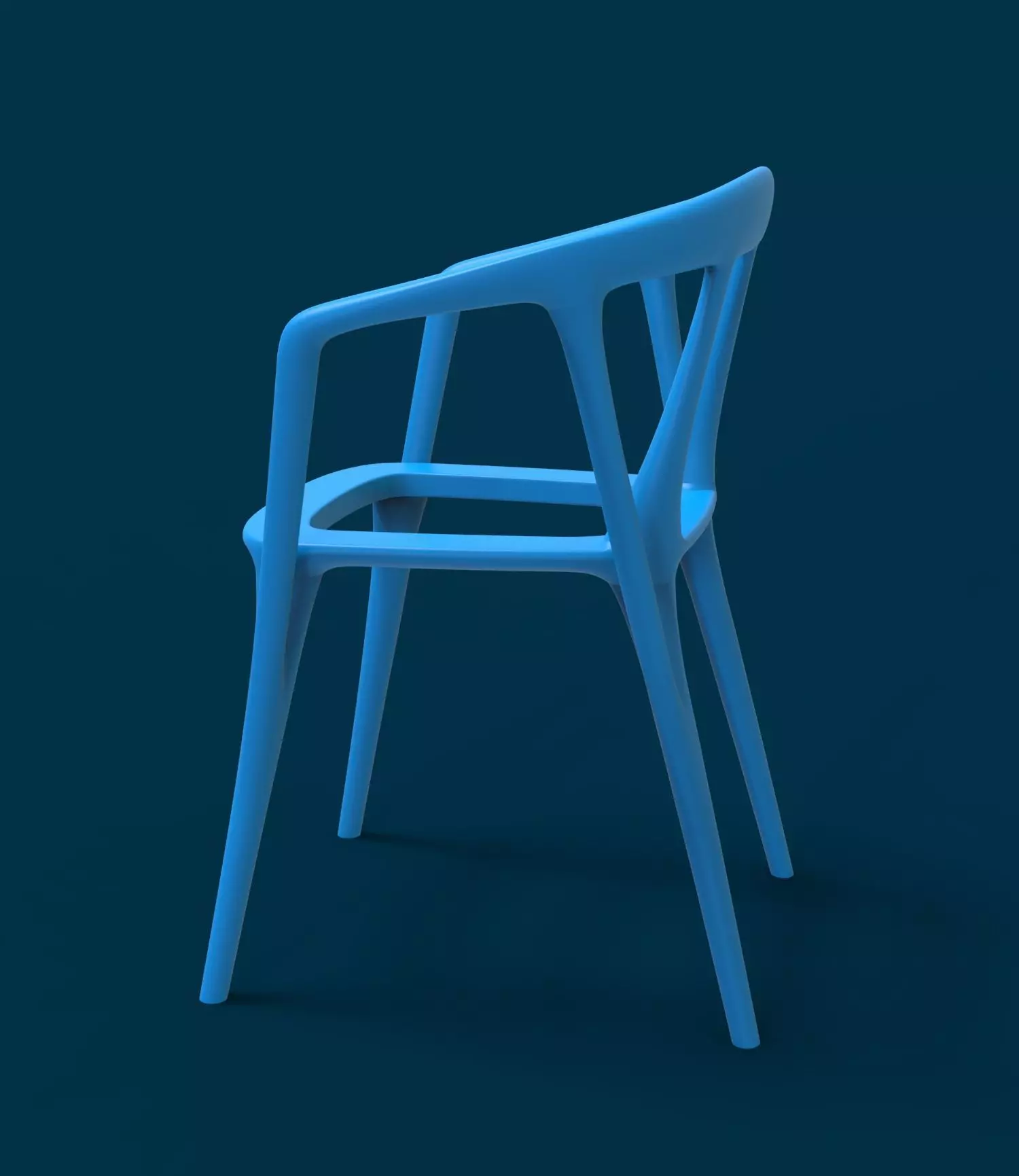 Chair Modern Low-poly 3D model_5