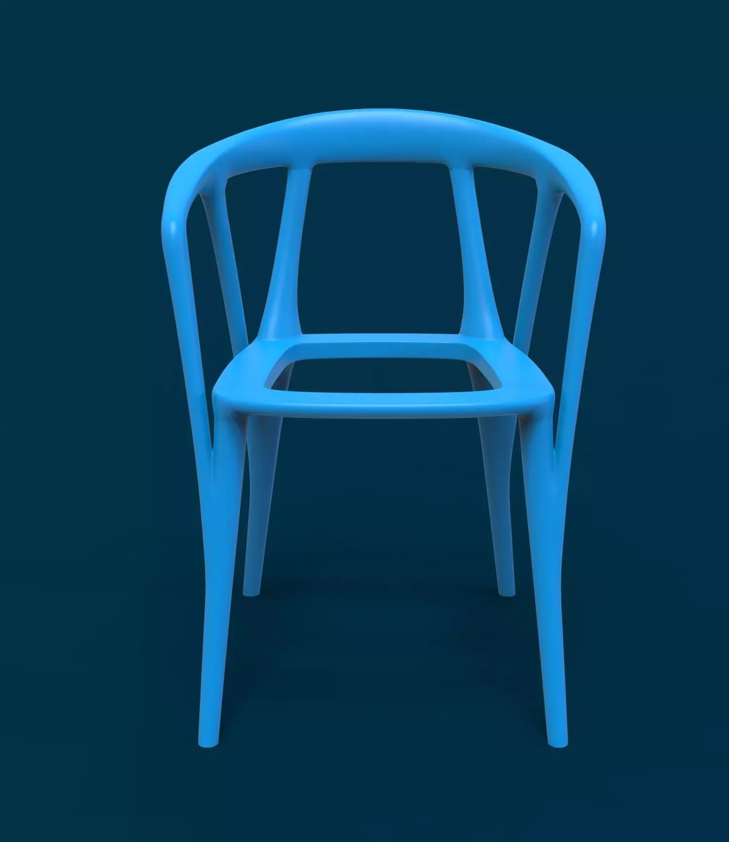 Chair Modern Low-poly 3D model_7