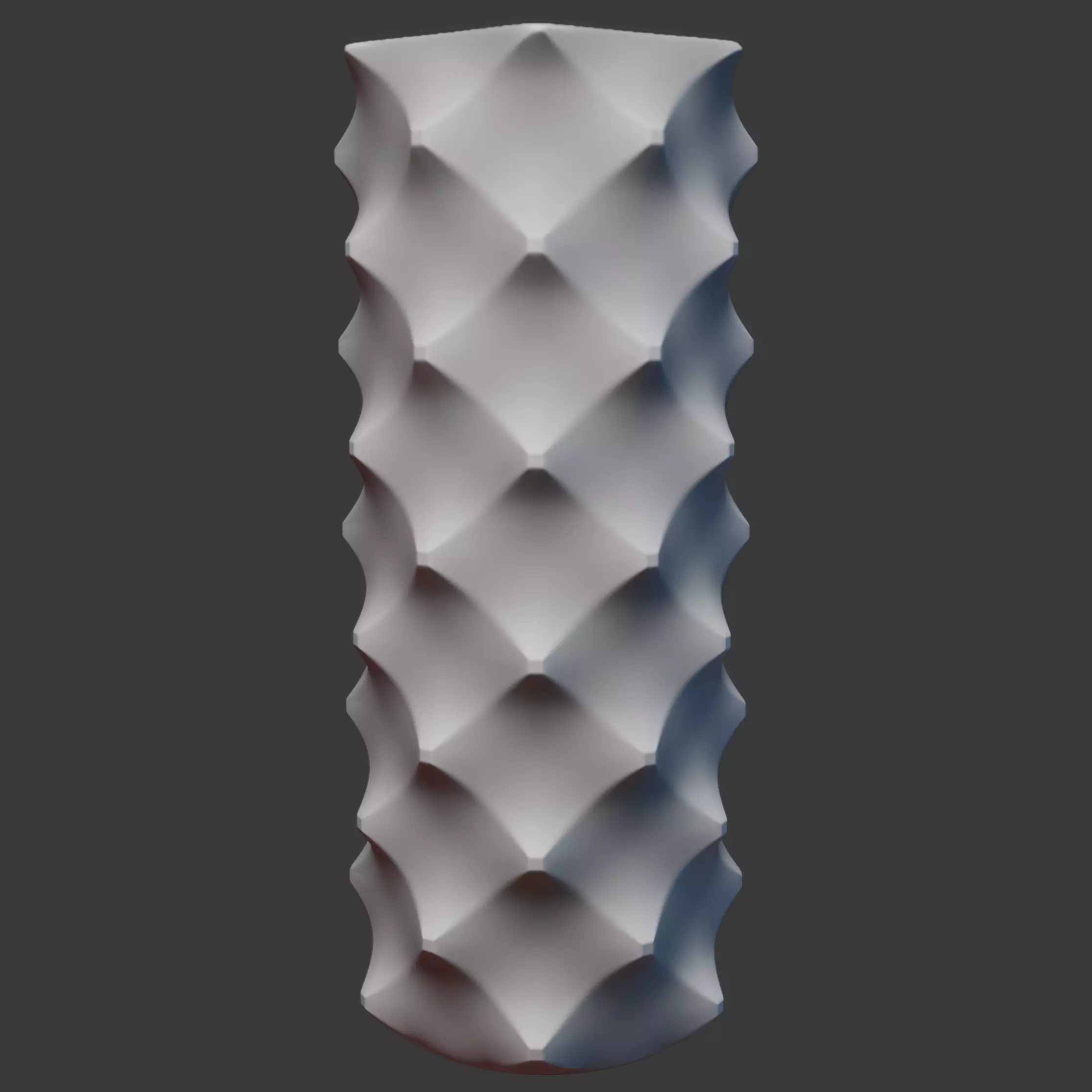 Decorative vase wavy scales 3D print model_1