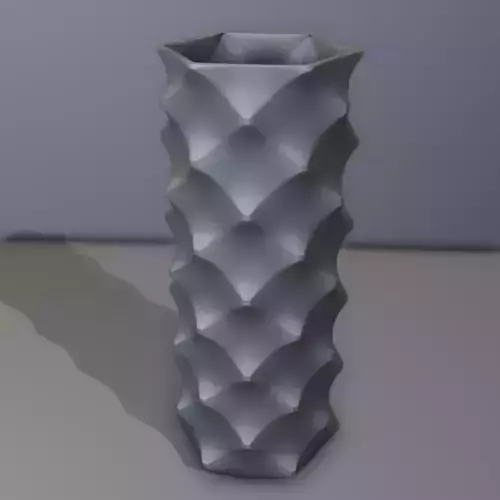 Decorative vase wavy scales