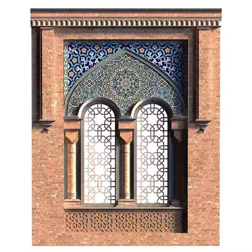 arabic exterior facade element set 802
