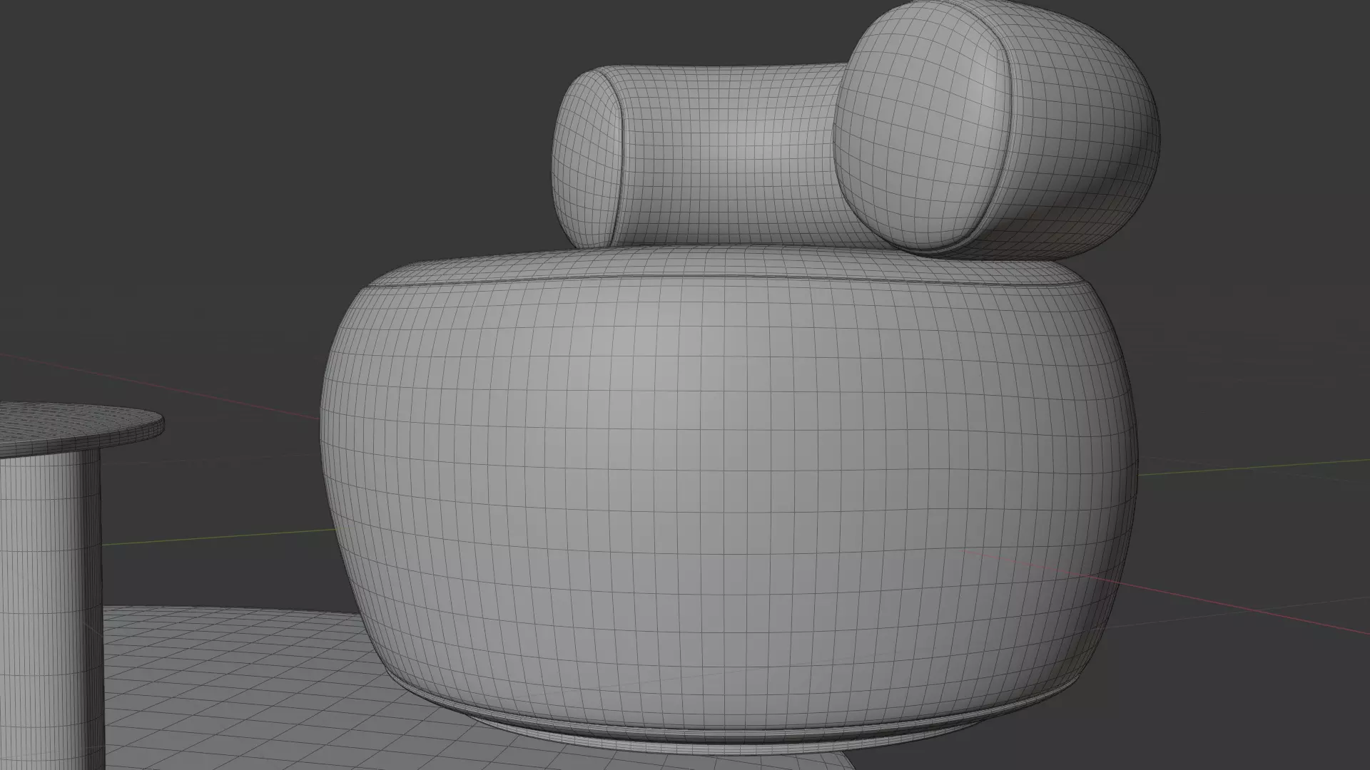 Modern Boucle Lounge Chair Set  High Quality PBR 3D Model  3D model_9