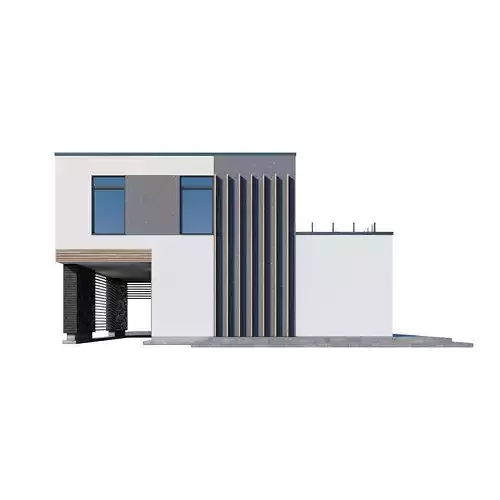 Modern house Premium 3D model 3