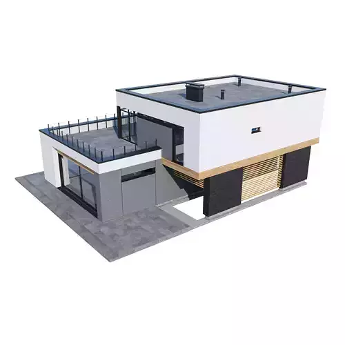 Modern house Premium 3D model 5